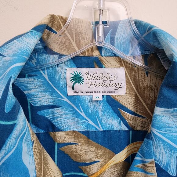 Vintage Waikiki Holiday Hawaiian print short sleeve button up shirt mens size XL - Picture 2 of 10